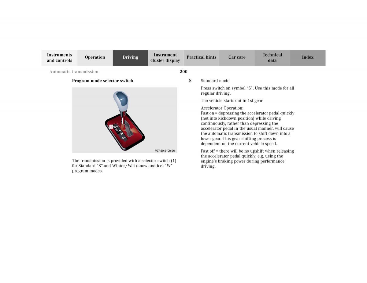 Mercedes Benz E Class W210 owners manual / page 203