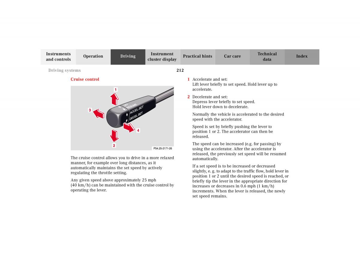 Mercedes Benz E Class W210 owners manual / page 215