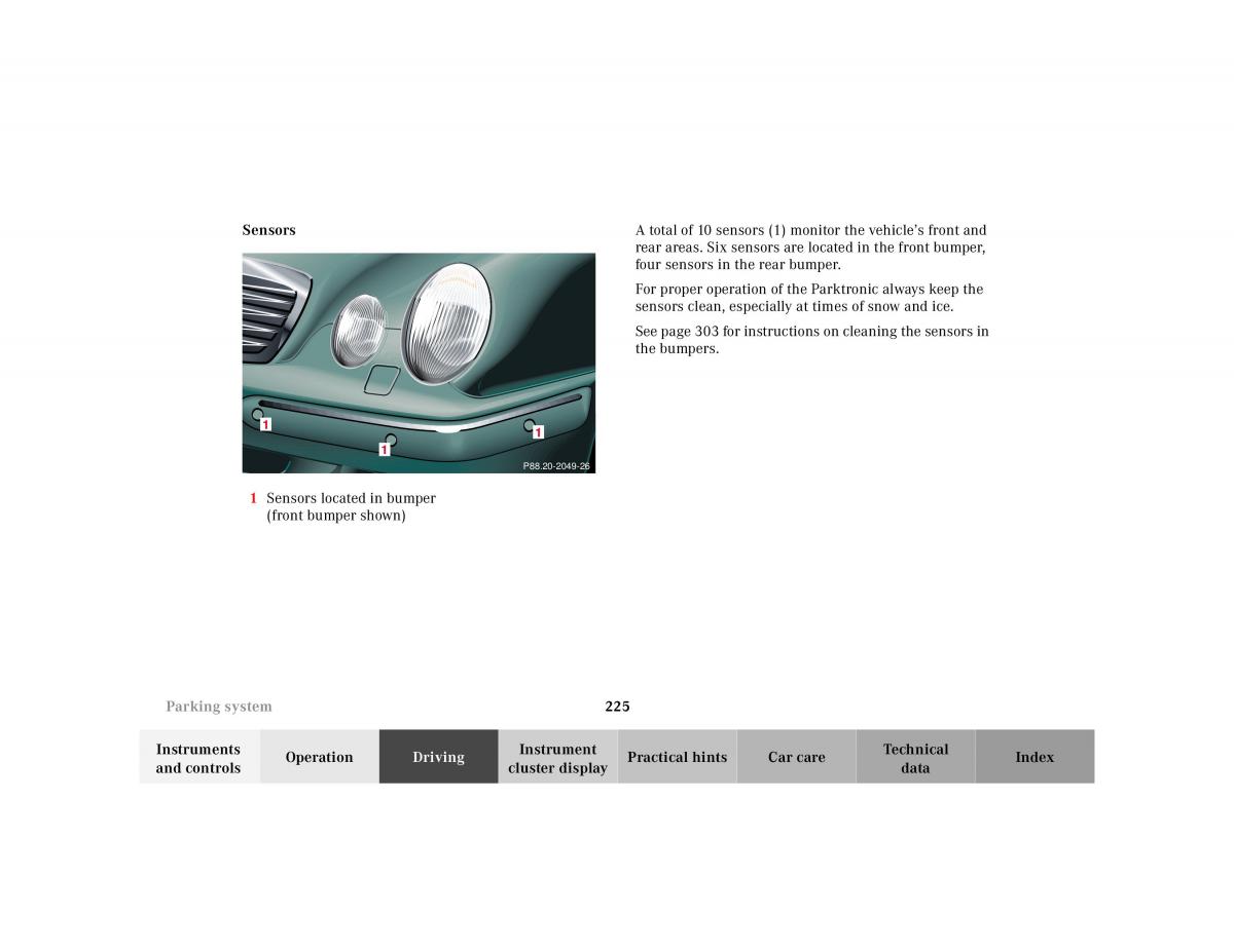 Mercedes Benz E Class W210 owners manual / page 228