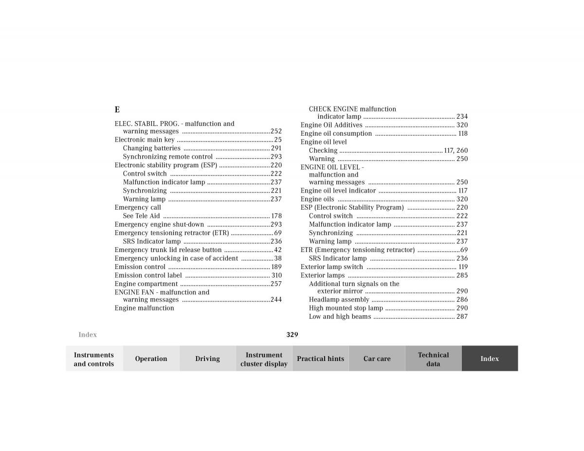 Mercedes Benz E Class W210 owners manual / page 332