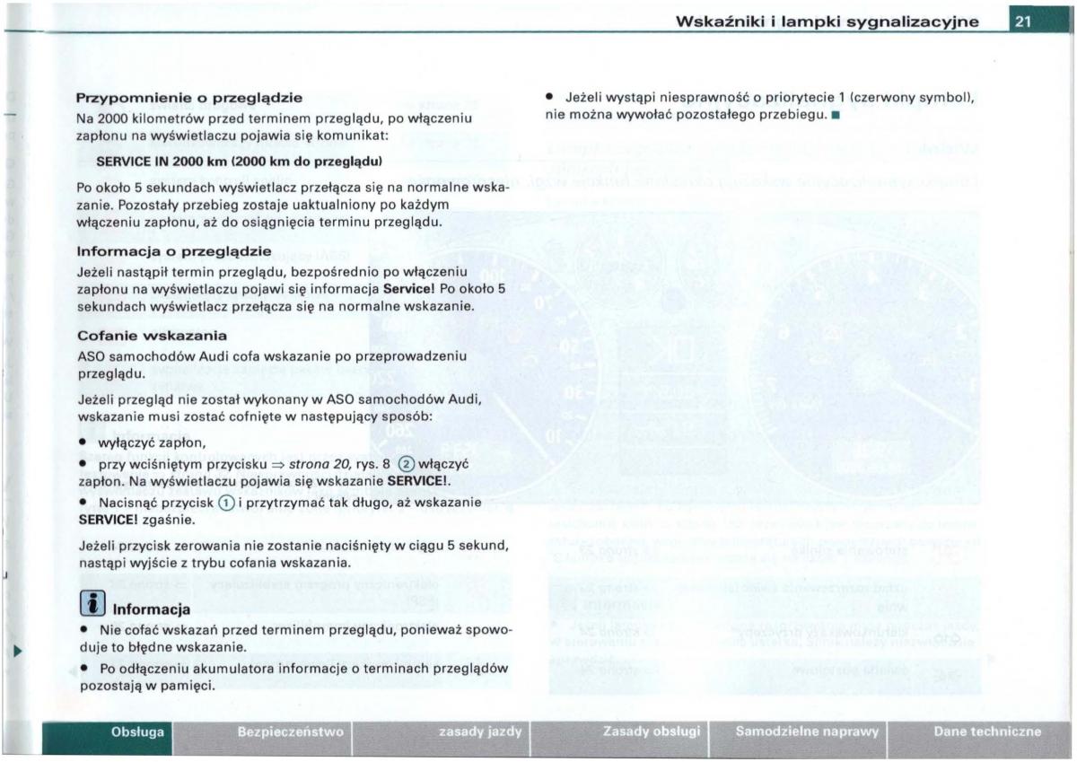 Audi A6 C5 instrukcja obslugi / page 19