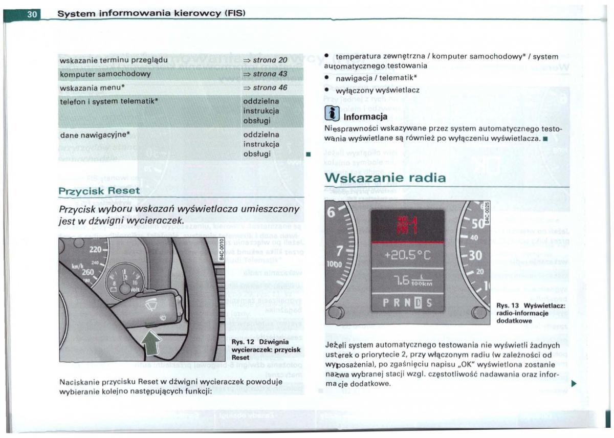 Audi A6 C5 instrukcja obslugi / page 28