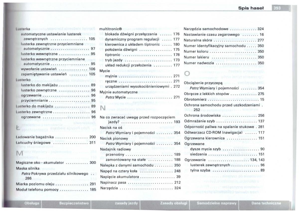 Audi A6 C5 instrukcja obslugi / page 380