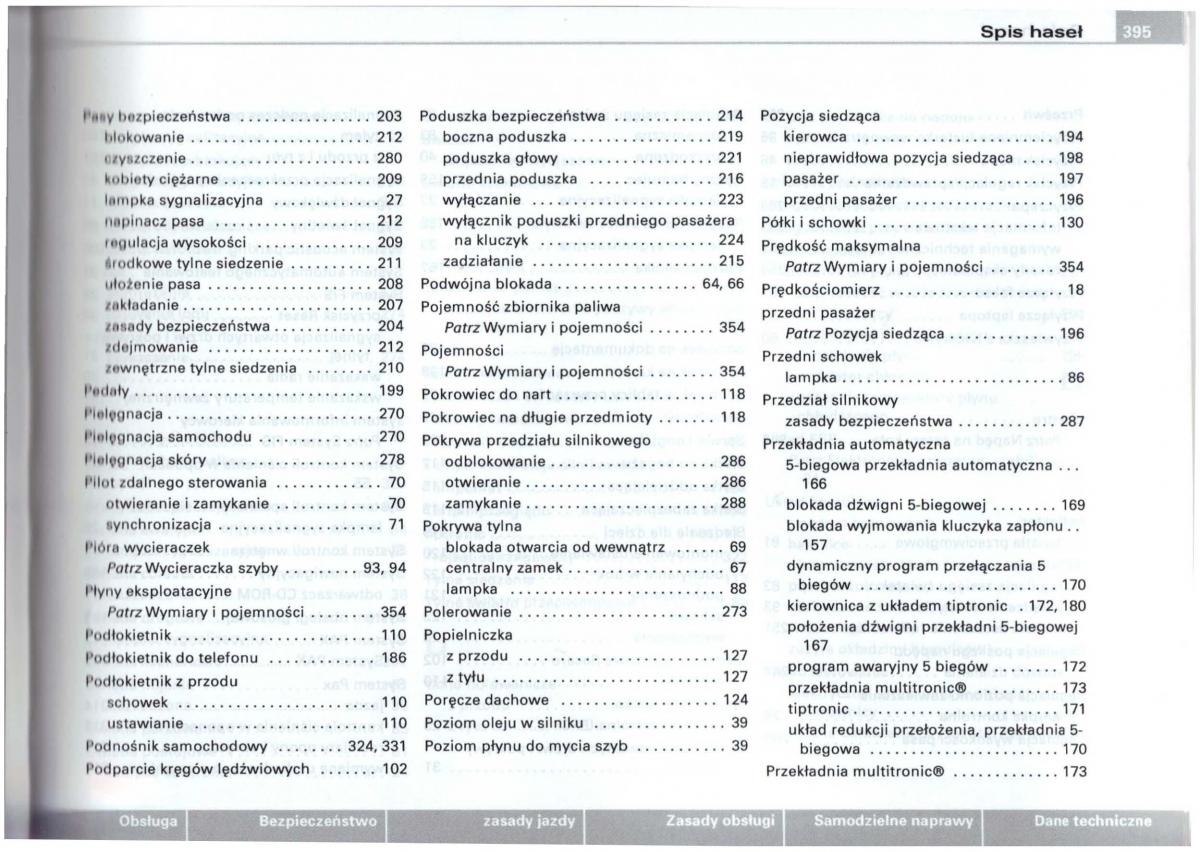 Audi A6 C5 instrukcja obslugi / page 382