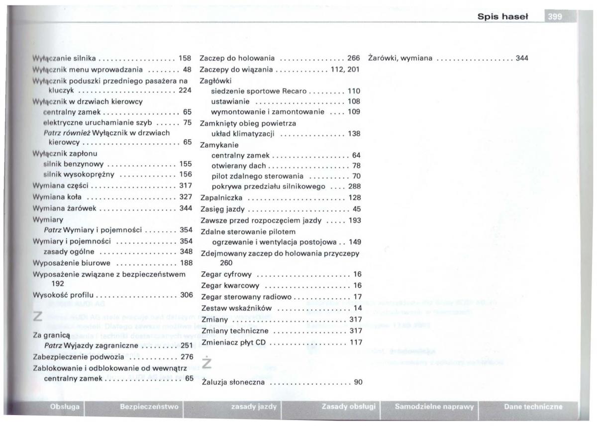 Audi A6 C5 instrukcja obslugi / page 386