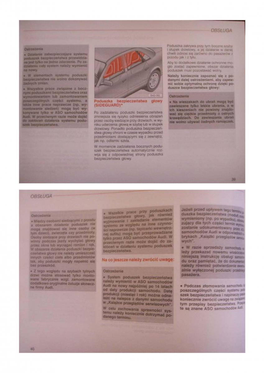 Audi S8 D2 instrukcja obslugi / page 20