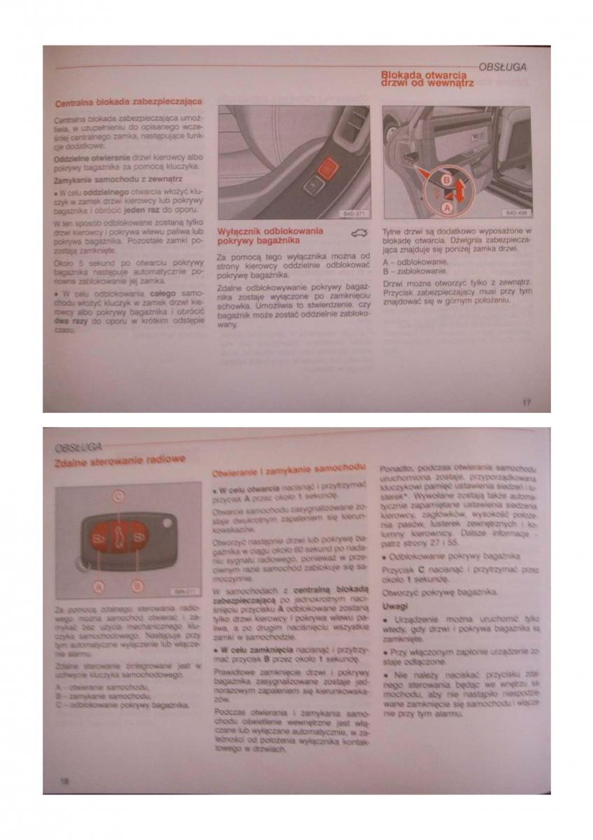 Audi S8 D2 instrukcja obslugi / page 9