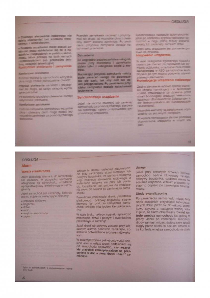 Audi S8 D2 instrukcja obslugi / page 10