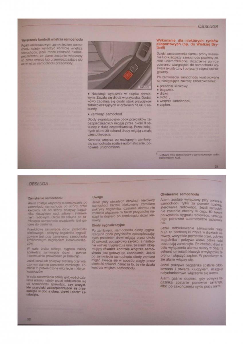 Audi S8 D2 instrukcja obslugi / page 11