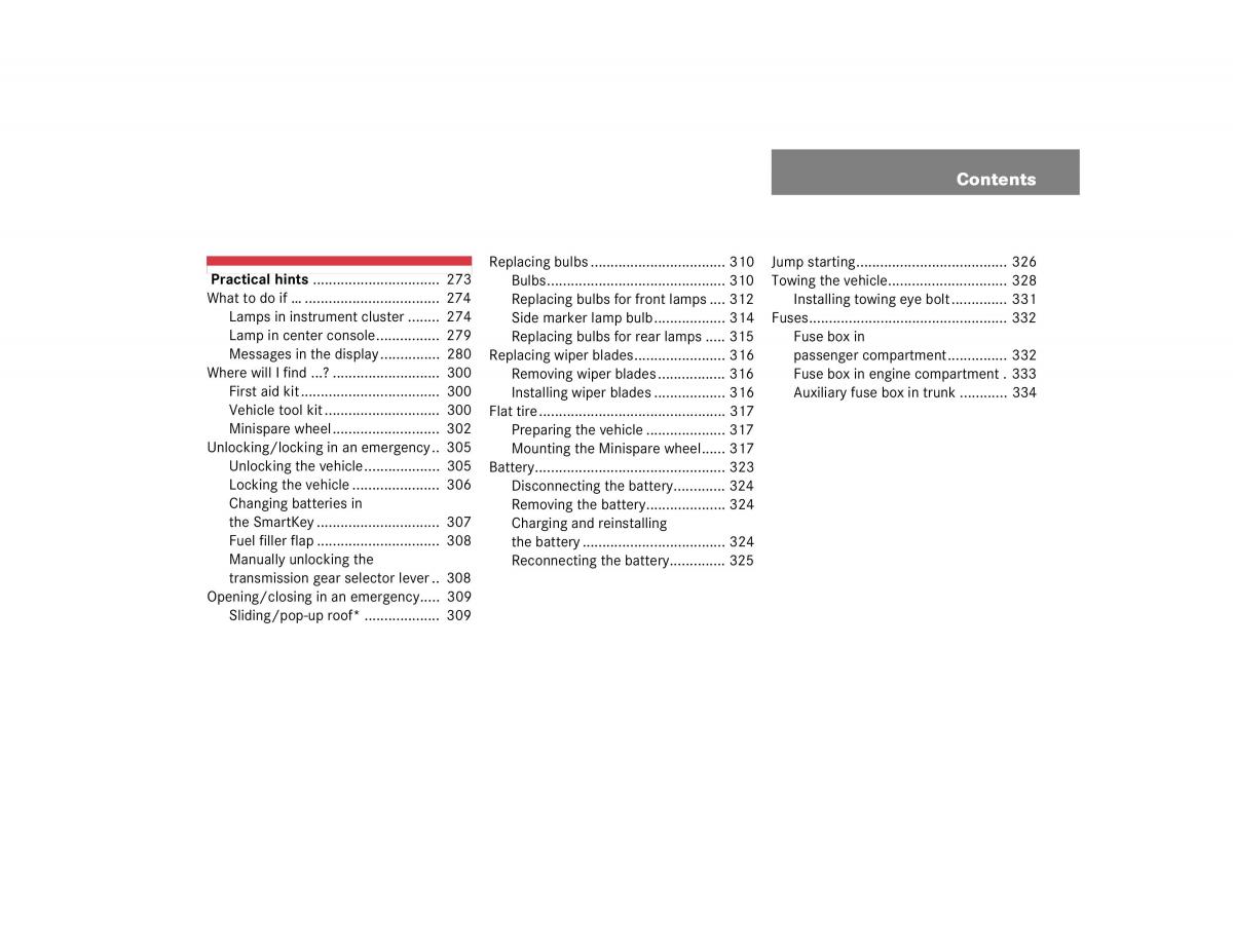 Mercedes Benz C Class W203 owners manual / page 7