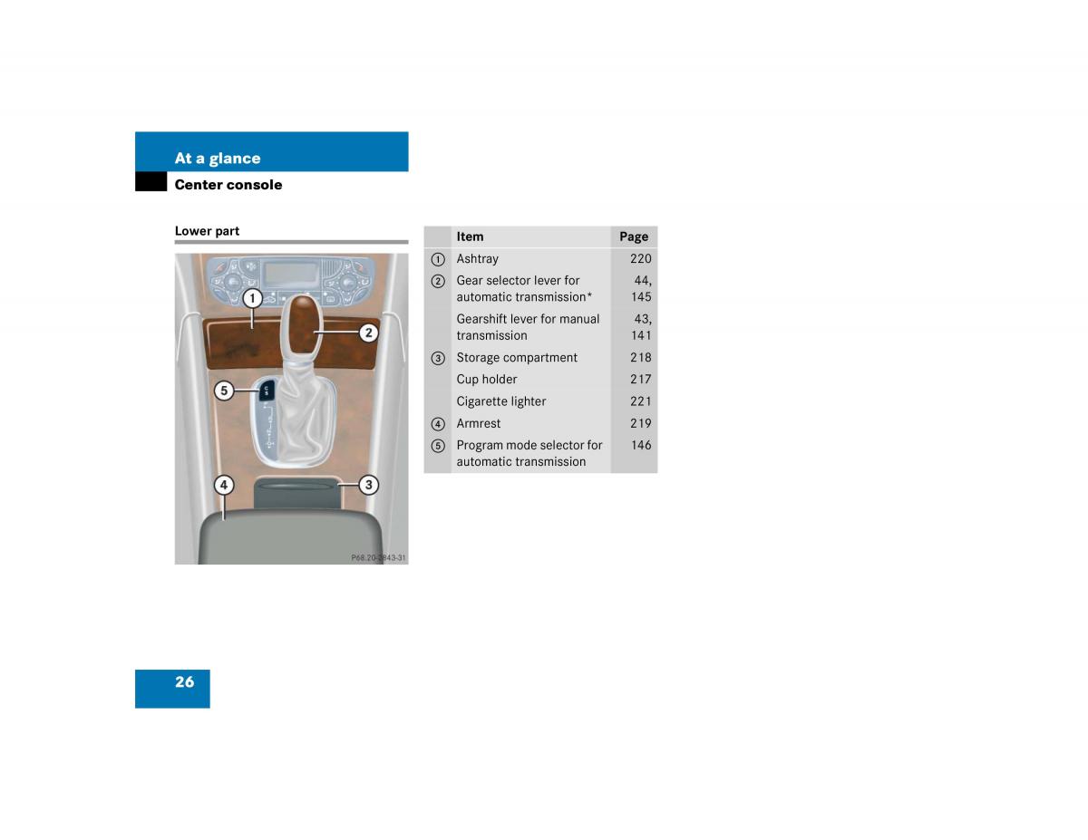 Mercedes Benz C Class W203 owners manual / page 26