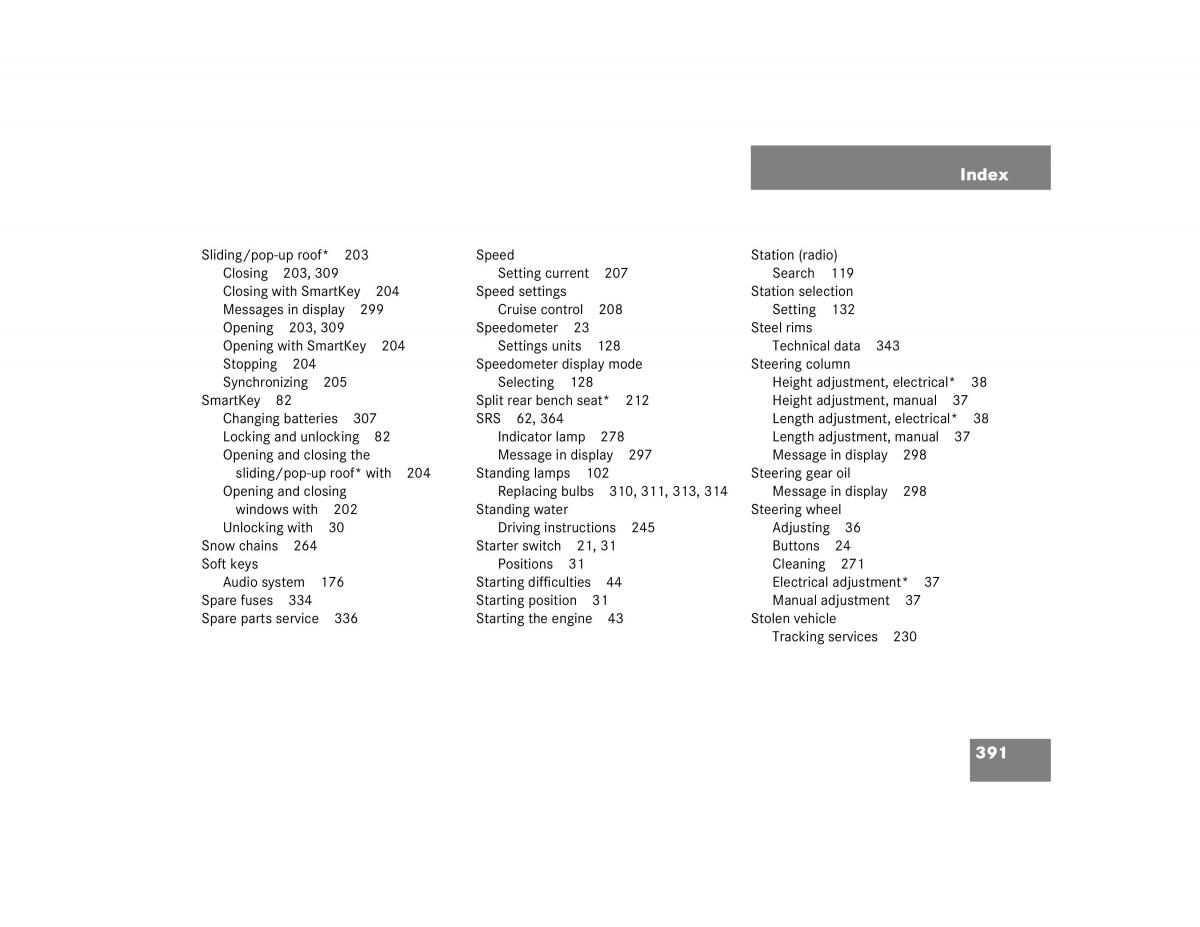 Mercedes Benz C Class W203 owners manual / page 391