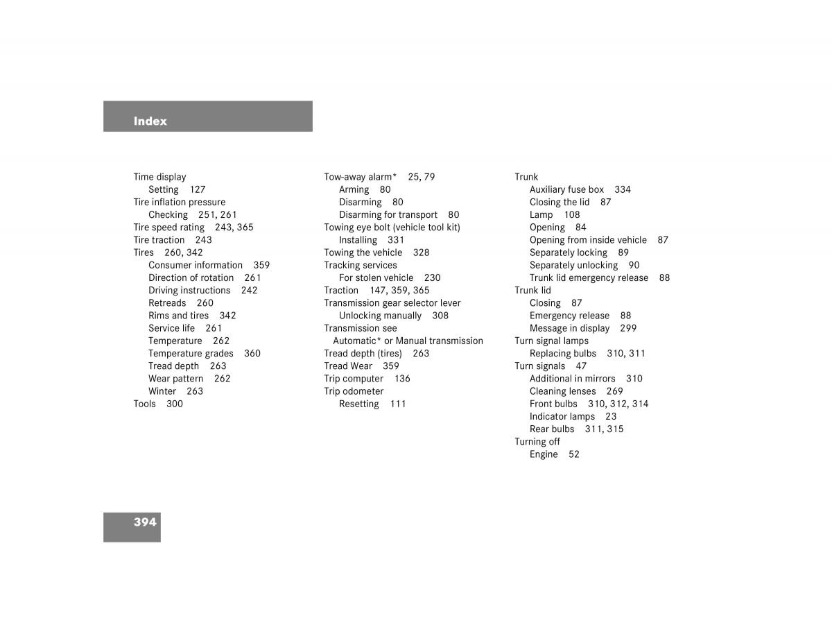 Mercedes Benz C Class W203 owners manual / page 394