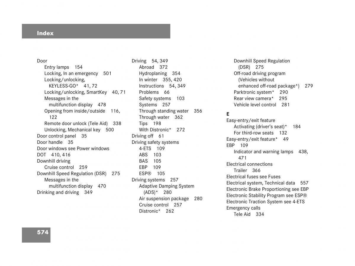 Mercedes Benz GL Class X164 owners manual / page 575