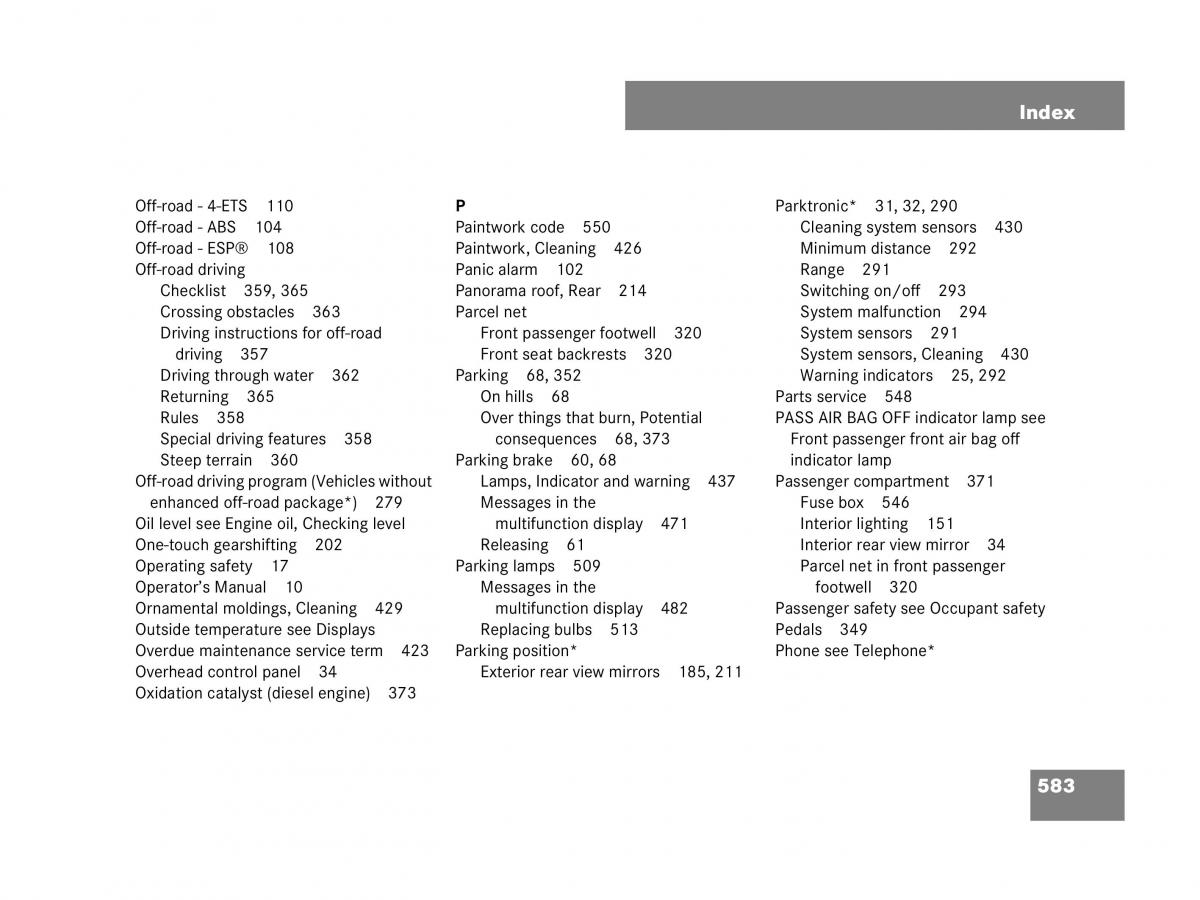 Mercedes Benz GL Class X164 owners manual / page 584