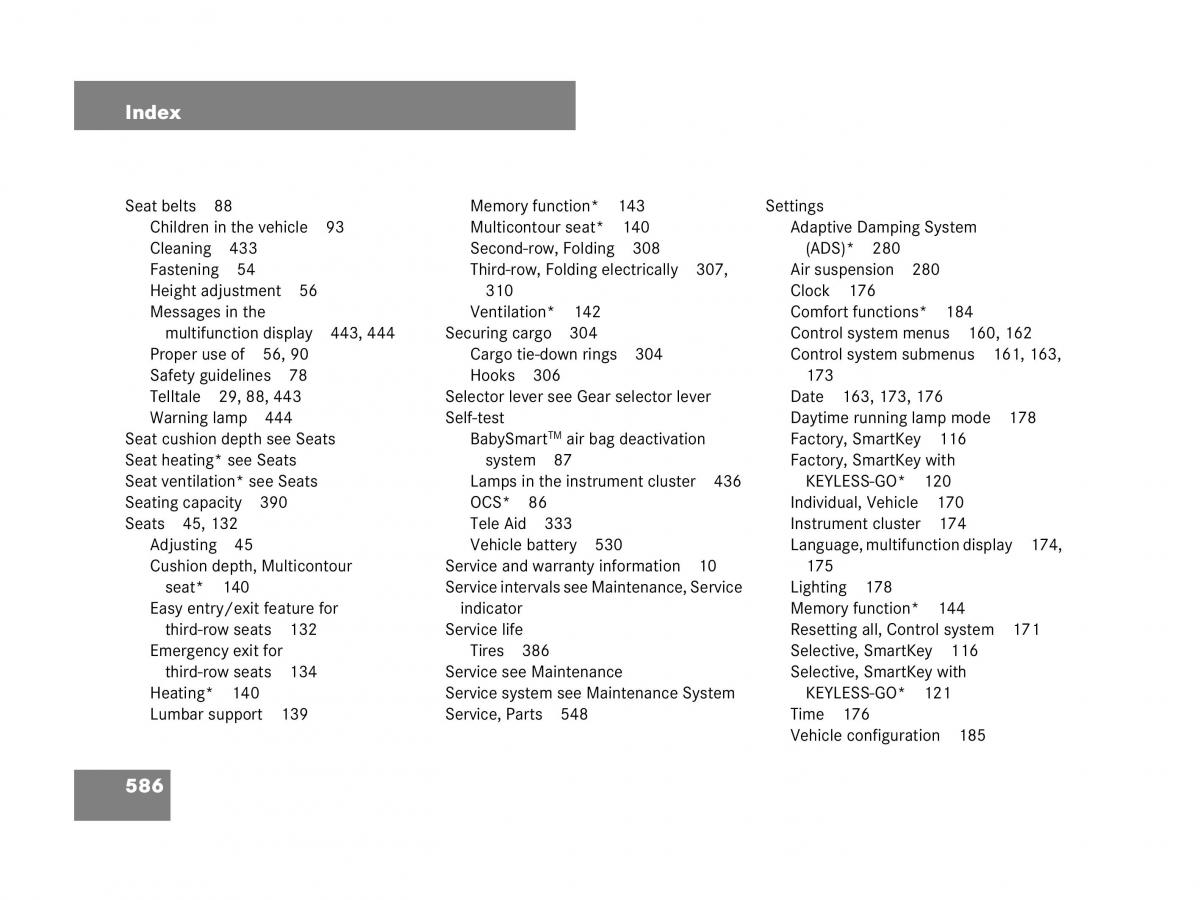 Mercedes Benz GL Class X164 owners manual / page 587