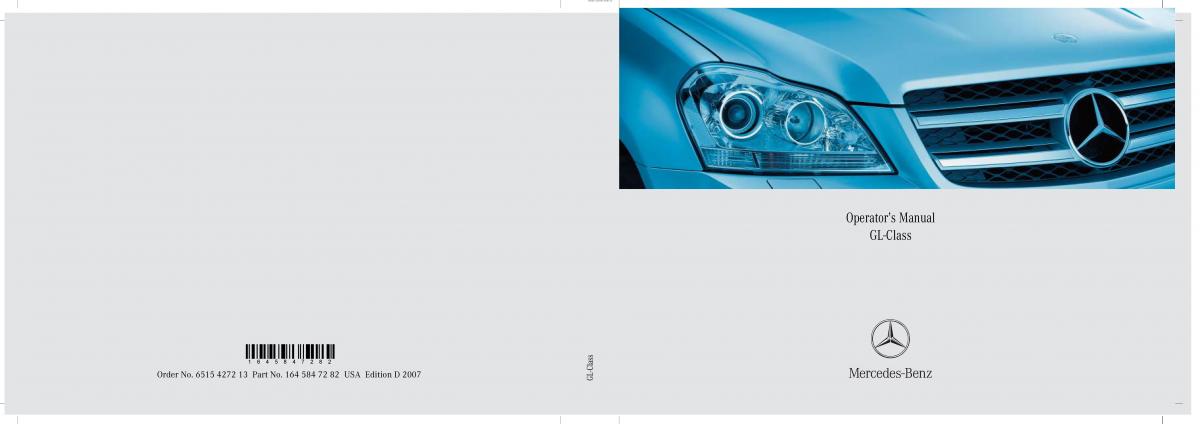 Mercedes Benz GL Class X164 owners manual / page 1