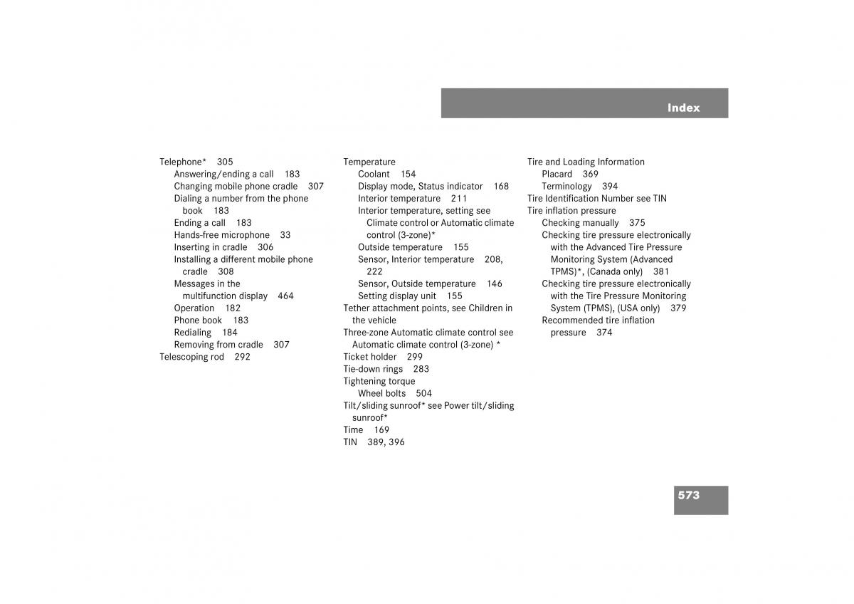 Mercedes Benz ML W164 owners manual / page 574