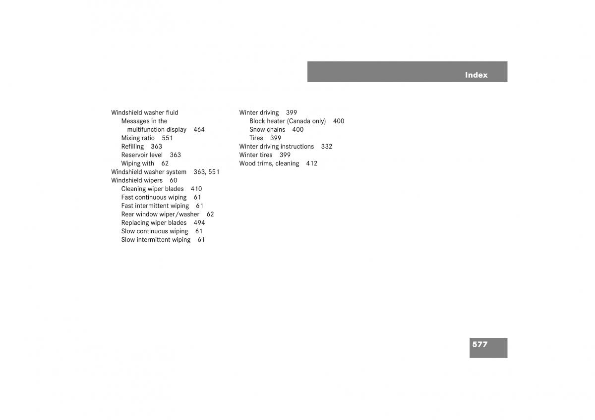 Mercedes Benz ML W164 owners manual / page 578