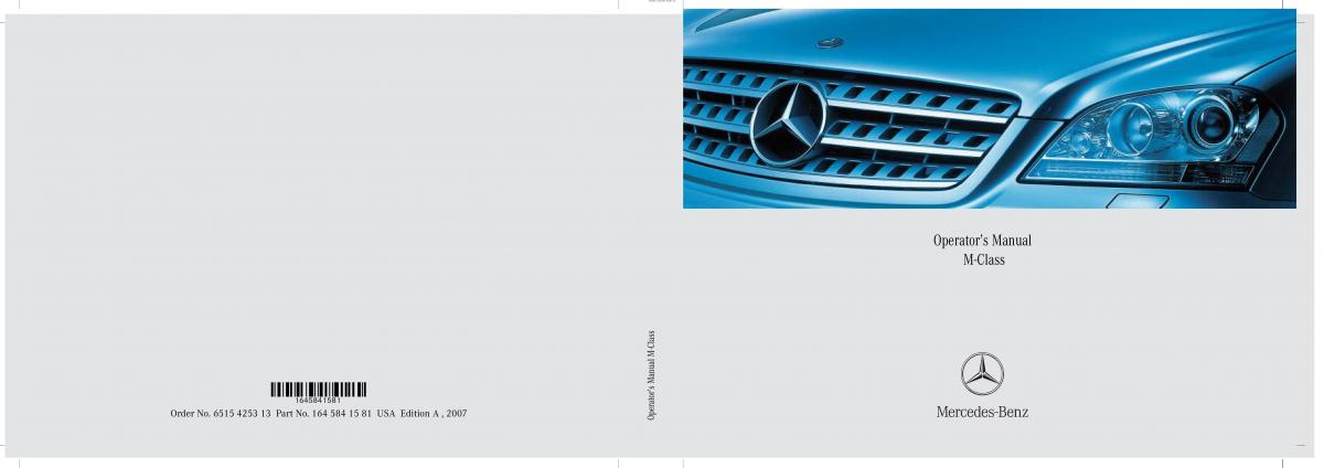 Mercedes Benz ML W164 owners manual / page 1