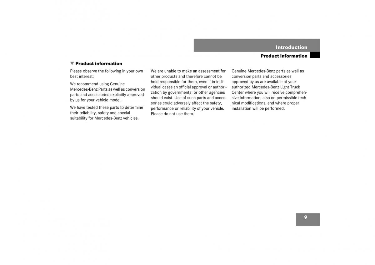 Mercedes Benz ML W164 owners manual / page 10
