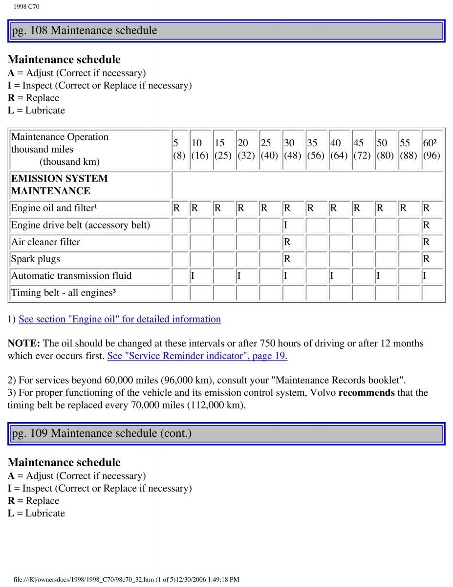 Volvo C70 NI N1 owners manual / page 131
