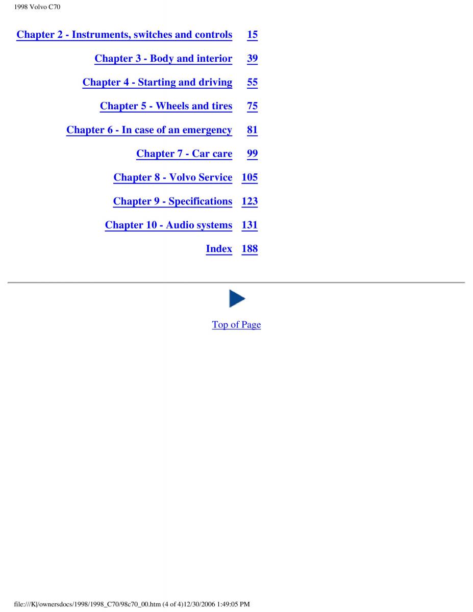 manual  Volvo C70 NI N1 owners manual / page 4