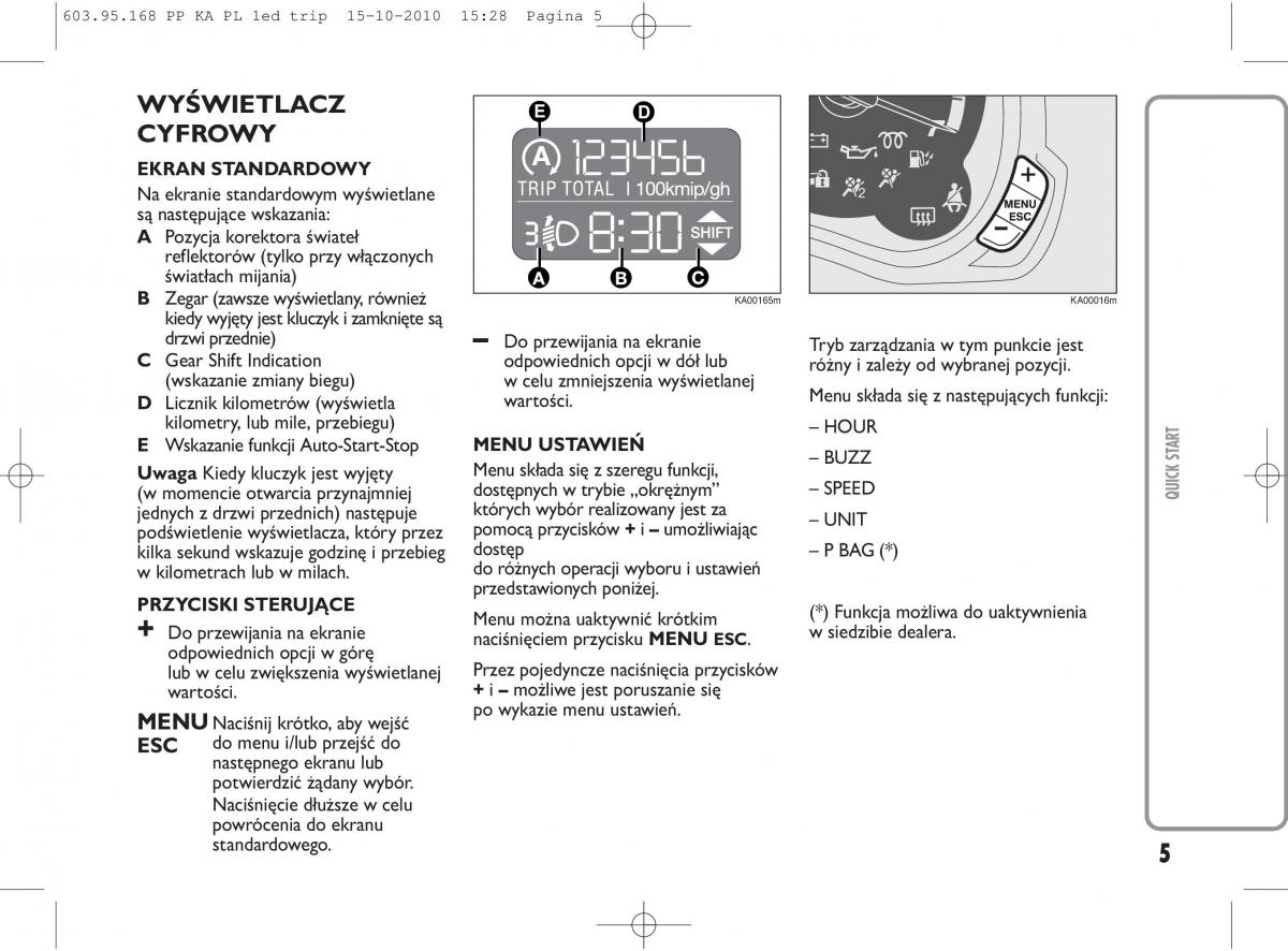 manual  Ford Ka II 2 instrukcja / page 6