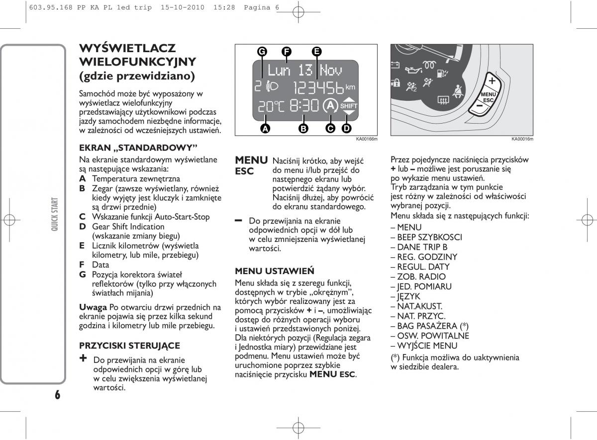 manual  Ford Ka II 2 instrukcja / page 7