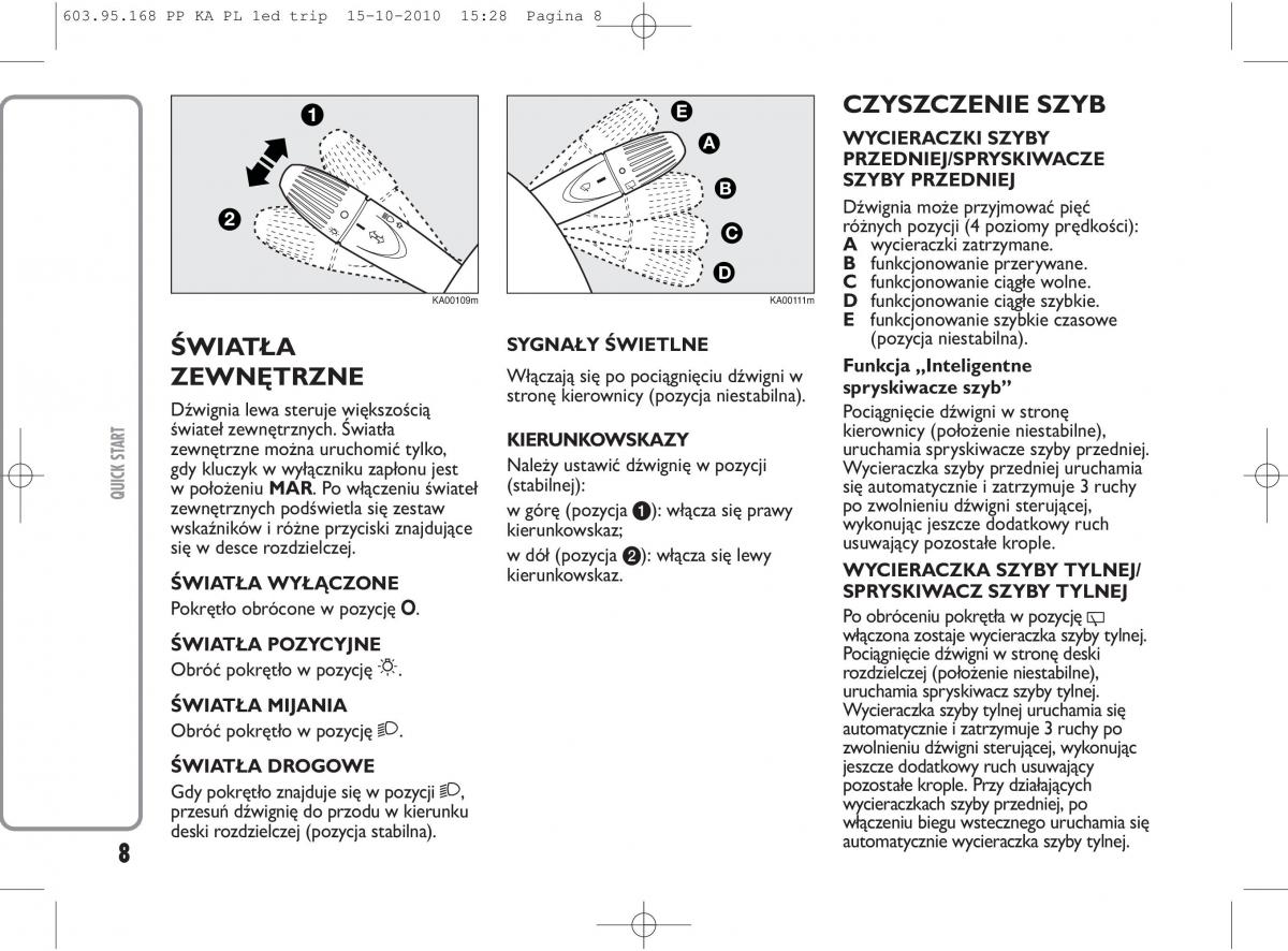 Ford Ka II 2 instrukcja obslugi / page 9
