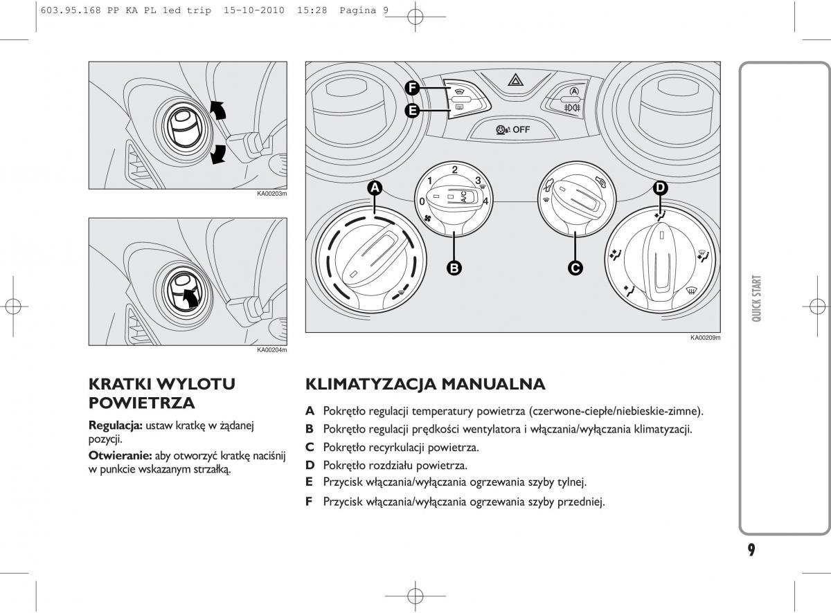 manual  Ford Ka II 2 instrukcja / page 10