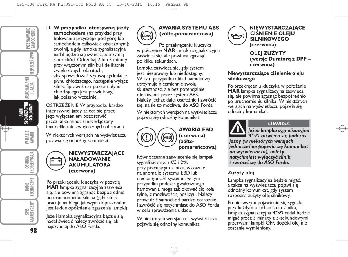Ford Ka II 2 instrukcja obslugi / page 115