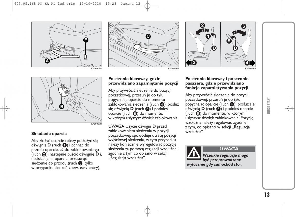 manual  Ford Ka II 2 instrukcja / page 14
