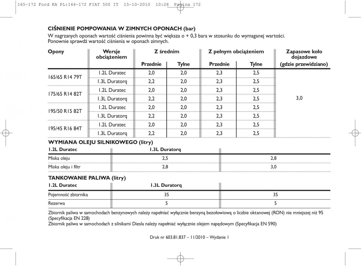 Ford Ka II 2 instrukcja obslugi / page 189