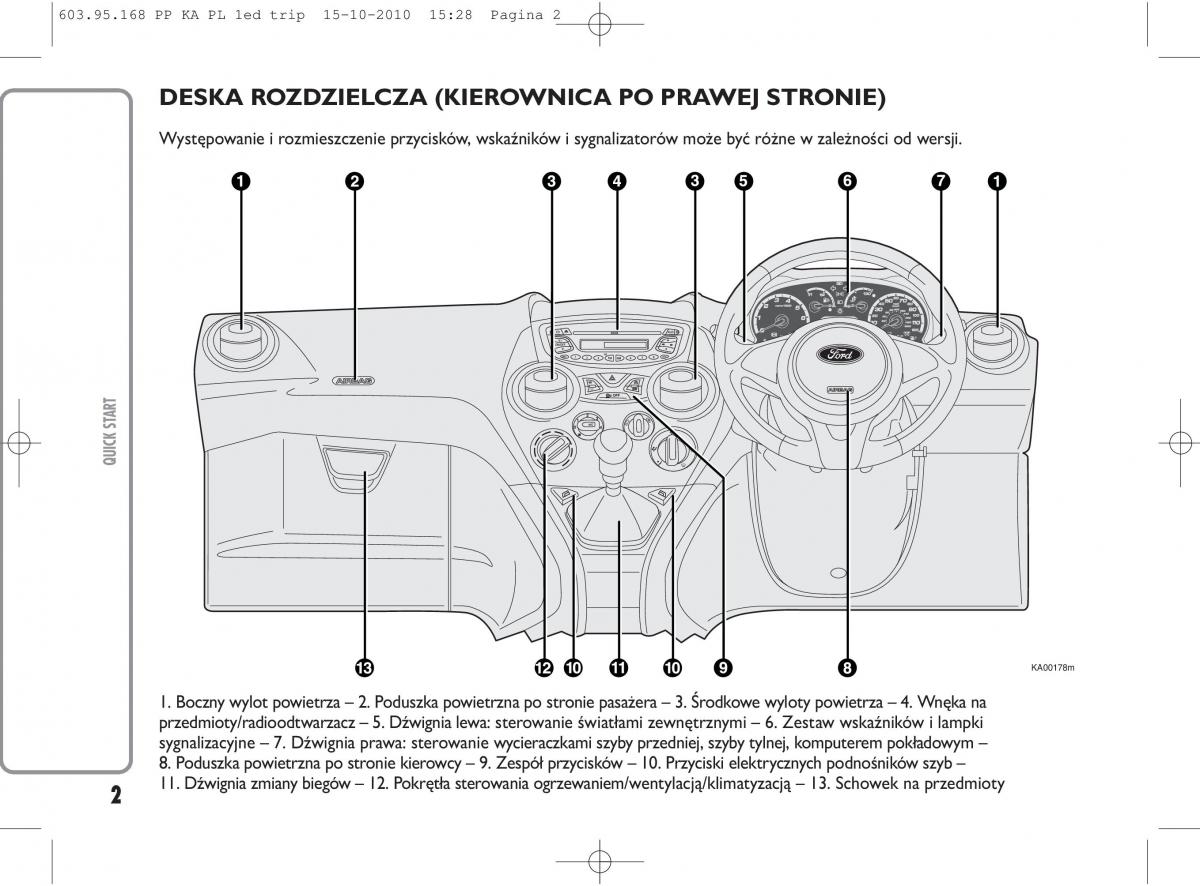 Ford Ka II 2 instrukcja obslugi / page 3