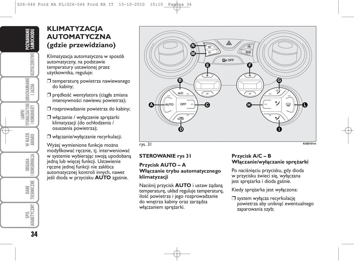 Ford Ka II 2 instrukcja obslugi / page 51