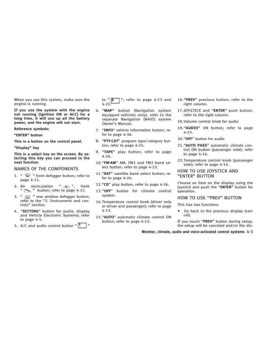 Infiniti Q45 III 3 owners manual / page 135