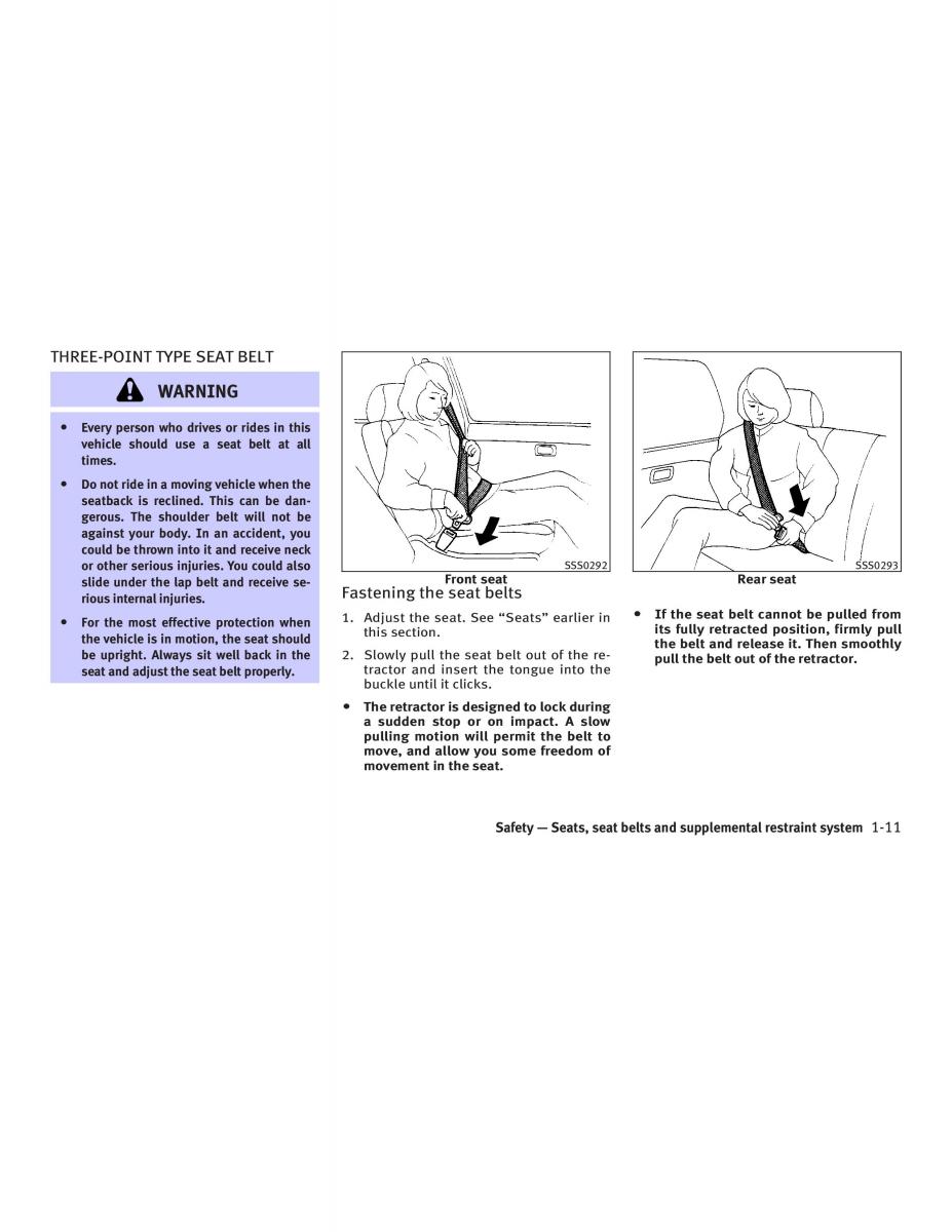 manual  Infiniti Q45 III 3 owners manual / page 21