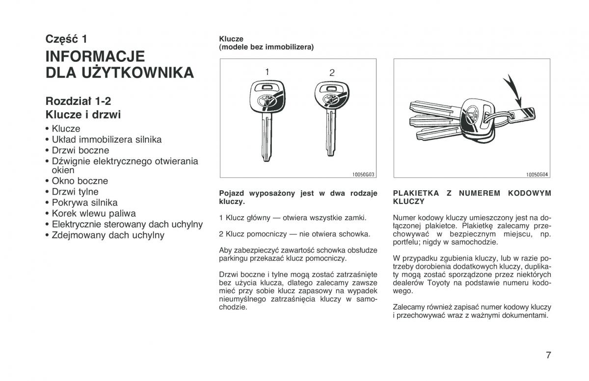 Toyota RAV4 I 1 instrukcja obslugi / page 14