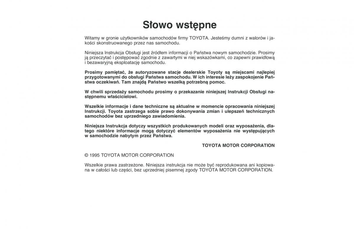 Toyota RAV4 I 1 instrukcja obslugi / page 2