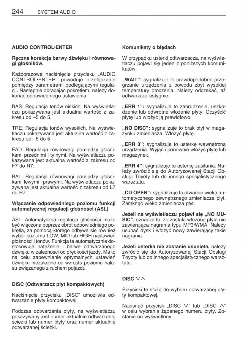 Toyota RAV4 III 3 instrukcja obslugi / page 255