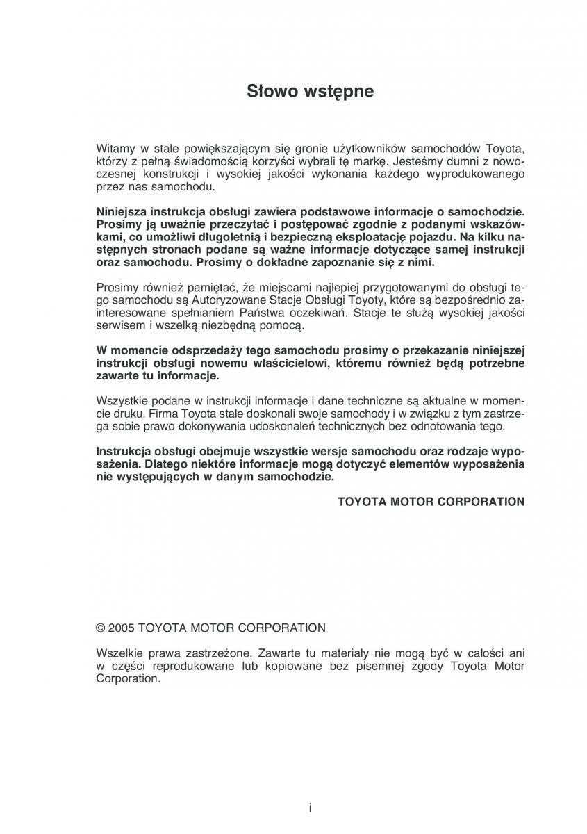 Toyota RAV4 III 3 instrukcja obslugi / page 2