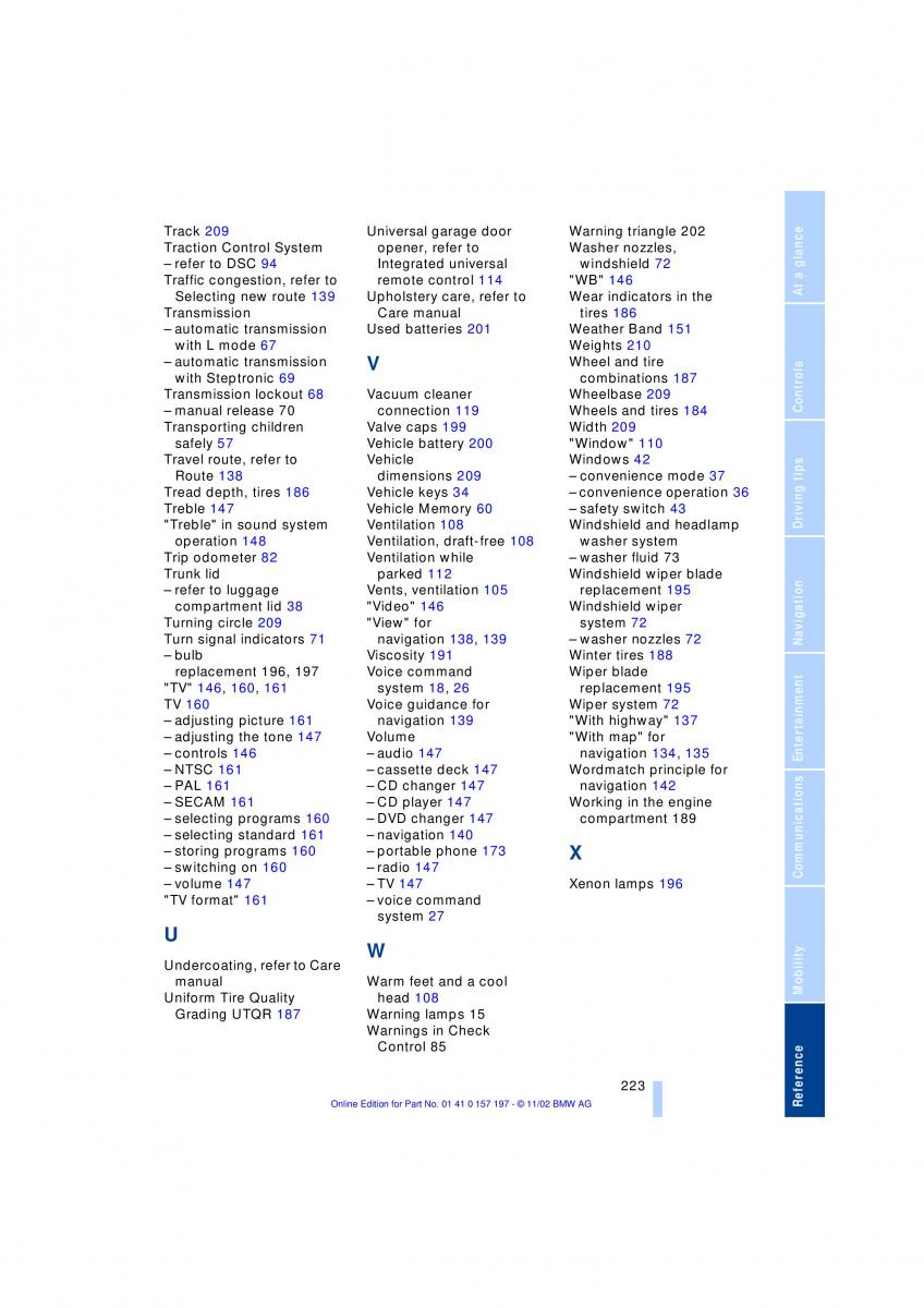 BMW 7 E65 owners manual / page 225