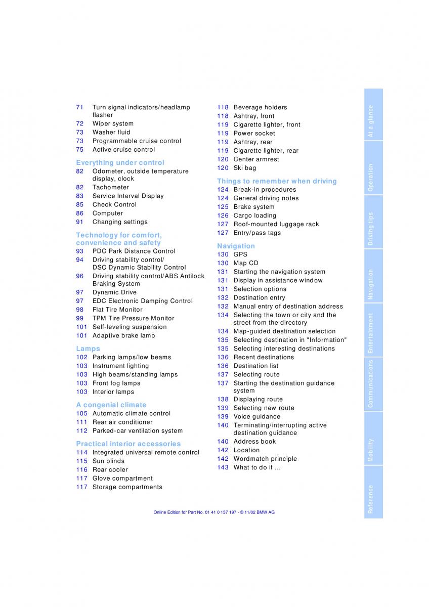 BMW 7 E65 owners manual / page 5