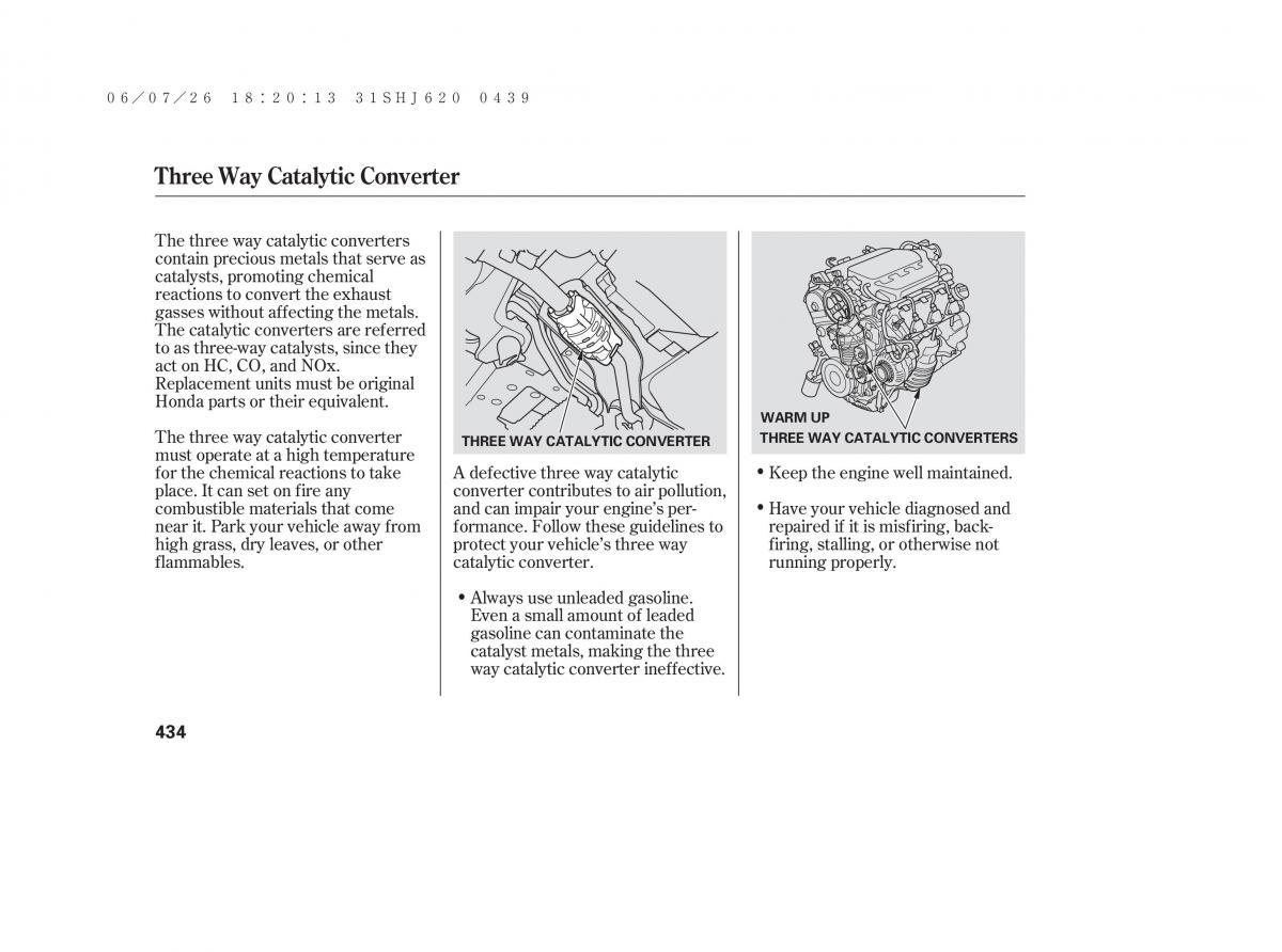 Honda Odyssey III 3 owners manual / page 440