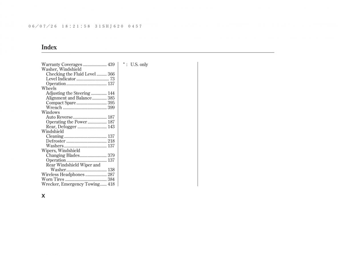 Honda Odyssey III 3 owners manual / page 458