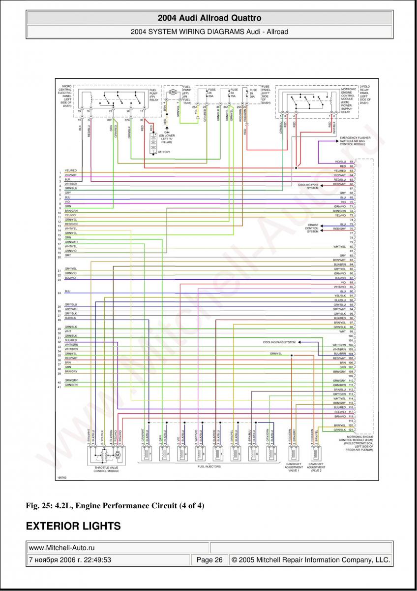 Audi A6 Allroad C5 Quattro wiring diagrams / page 26