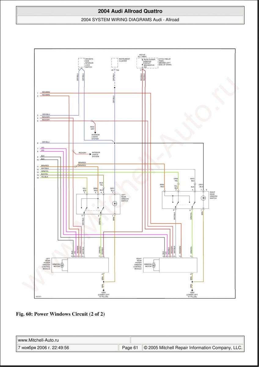 Audi A6 Allroad C5 Quattro Wiring Diagrams Page 61