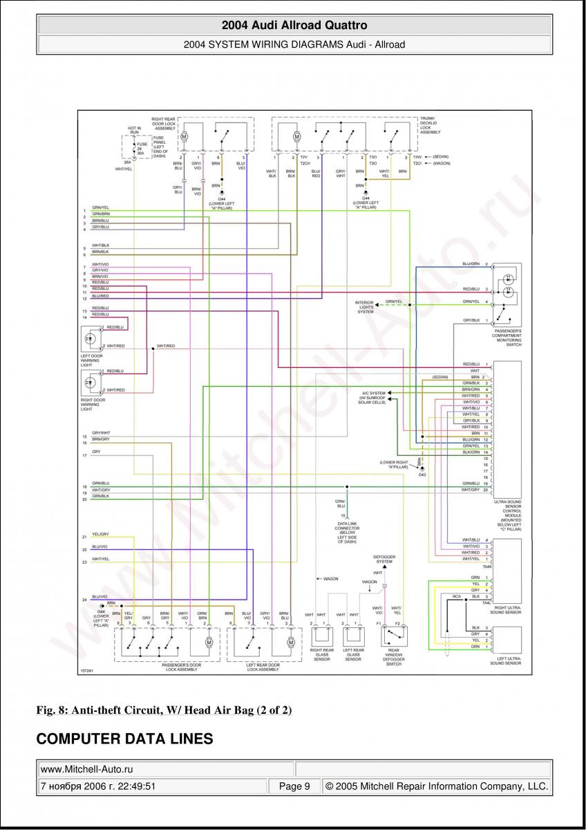 Audi A6 Allroad C5 Quattro Wiring Diagrams Page 9