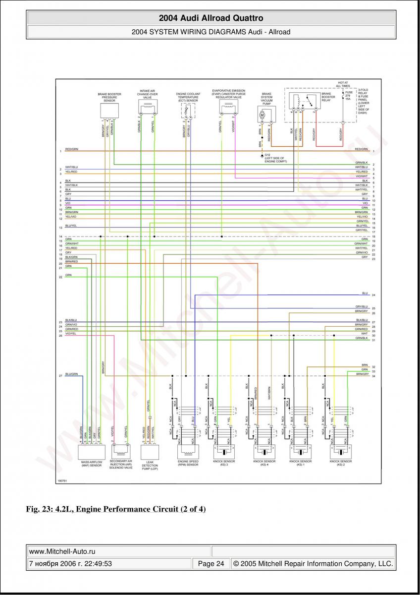 Audi A6 Allroad C5 Quattro Wiring Diagrams Page 24